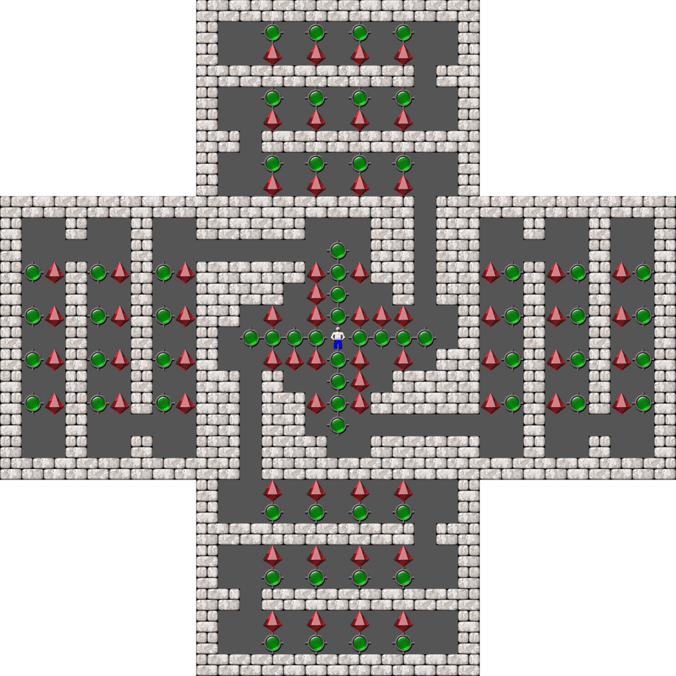 Sokoban Monry and Panda Arranged level 107